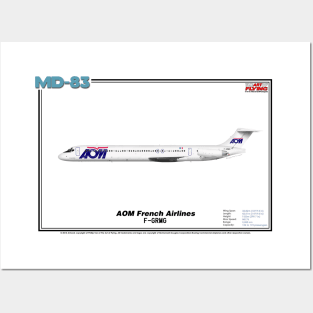 McDonnell Douglas MD-83 - AOM French Airlines (Art Print) Posters and Art